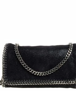 Promo ❤️ Stella McCartney Black Faux Leather Falabella Crossbody Bag For 👩 Women 🤩