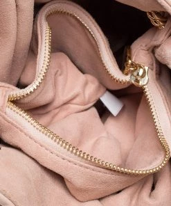 Best deal 🔔 Stella McCartney Peach Faux Leather Laser Cut Norma Shoulder Bag For 👩 Women 🥰 -Stella McCartney Shop luxury women stella mccartney used handbags p354503 010