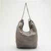 Brand new 💯 Stella McCartney Silver Woven Chain Detail Hobo For 👩 Women ✔️ -Stella McCartney Shop luxury women stella mccartney used handbags p35562 001