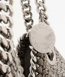 Brand new 💯 Stella McCartney Silver Woven Chain Detail Hobo For 👩 Women ✔️ -Stella McCartney Shop luxury women stella mccartney used handbags p35562 009