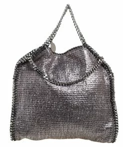 Best deal 🔥 Stella McCartney Metallic Silver Tweed Falabella Tote For 👩 Women 🔔