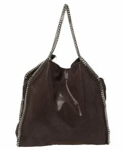 Hot Sale 🛒 Stella McCartney Brown Faux Leather Large Falabella Tote For 👩 Women 🌟