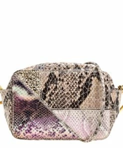 Wholesale 🤩 Stella McCartney Beige Python And Lizard Effect Faux Leather Crossbody Bag For 👩 Women 😀