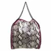 Best Sale 👏 Stella McCartney Monochrome Python Effect Faux Leather Large Falabella Tote For 👩 Women ✨