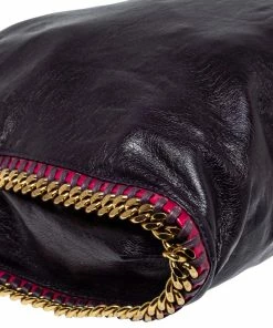 Cheap 🎁 Stella McCartney Plum/Pink Faux Leather Small Falabella Tote For 👩 Women 🌟 -Stella McCartney Shop luxury women stella mccartney used handbags p368205 009