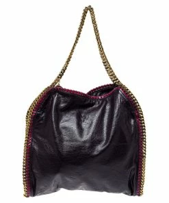 Cheap 🎁 Stella McCartney Plum/Pink Faux Leather Small Falabella Tote For 👩 Women 🌟