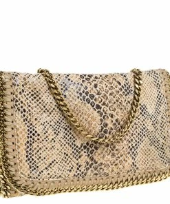 Best deal 🧨 Stella McCartney Beige Snakeskin Effect Falabella Crossbody Bag For 👩 Women 🎉 -Stella McCartney Shop luxury women stella mccartney used handbags p369092 006