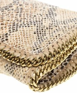 Best deal 🧨 Stella McCartney Beige Snakeskin Effect Falabella Crossbody Bag For 👩 Women 🎉 -Stella McCartney Shop luxury women stella mccartney used handbags p369092 009