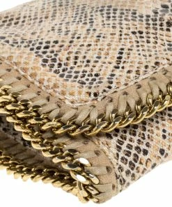 Best deal 🧨 Stella McCartney Beige Snakeskin Effect Falabella Crossbody Bag For 👩 Women 🎉 -Stella McCartney Shop luxury women stella mccartney used handbags p369092 011