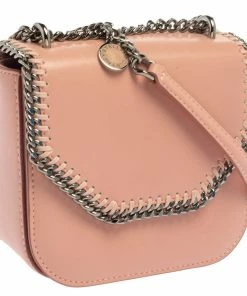 Cheapest 😉 Stella McCartney Pink Faux Leather Mini Falabella Box Shoulder Bag For 👩 Women 😉 -Stella McCartney Shop luxury women stella mccartney used handbags p372332 005