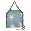 Coupon 😀 Stella McCartney Light Blue Denim Star Print Baby Falabella Bag For 👩 Women 🥰