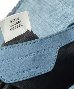 Coupon 😀 Stella McCartney Light Blue Denim Star Print Baby Falabella Bag For 👩 Women 🥰 -Stella McCartney Shop luxury women stella mccartney used handbags p373687 011