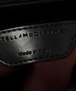 Outlet ❤️ Stella McCartney Black Faux Leather Mini Falabella Box Shoulder Bag For 👩 Women 🔥 -Stella McCartney Shop luxury women stella mccartney used handbags p377024 007