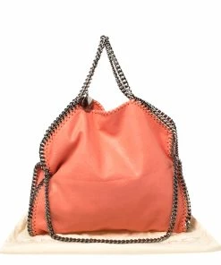 Hot Sale 👍 Stella McCartney Coral Faux Leather Falabella Tote For 👩 Women 🛒 -Stella McCartney Shop luxury women stella mccartney used handbags p377177 001
