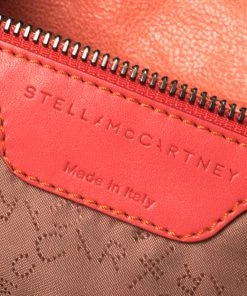 Hot Sale 👍 Stella McCartney Coral Faux Leather Falabella Tote For 👩 Women 🛒 -Stella McCartney Shop luxury women stella mccartney used handbags p377177 003