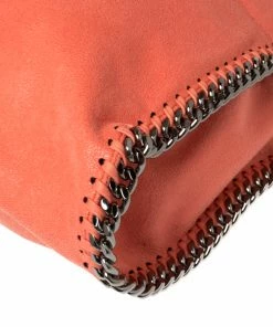 Hot Sale 👍 Stella McCartney Coral Faux Leather Falabella Tote For 👩 Women 🛒 -Stella McCartney Shop luxury women stella mccartney used handbags p377177 010