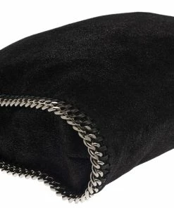 Hot Sale 🥰 Stella McCartney Black Faux Leather Falabella Tote For 👩 Women ❤️ -Stella McCartney Shop luxury women stella mccartney used handbags p378091 005