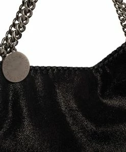 Hot Sale 🥰 Stella McCartney Black Faux Leather Falabella Tote For 👩 Women ❤️ -Stella McCartney Shop luxury women stella mccartney used handbags p378091 007