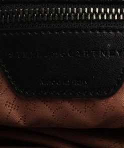 Hot Sale 🥰 Stella McCartney Black Faux Leather Falabella Tote For 👩 Women ❤️ -Stella McCartney Shop luxury women stella mccartney used handbags p378091 013