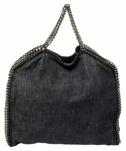 Brand new 👍 Stella McCartney Navy Blue Denim Small Falabella Tote For 👩 Women ✨ -Stella McCartney Shop luxury women stella mccartney used handbags p384647 010