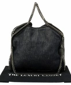 Brand new 👍 Stella McCartney Navy Blue Denim Small Falabella Tote For 👩 Women ✨ -Stella McCartney Shop luxury women stella mccartney used handbags p384647 012