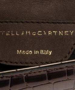 Flash Sale 🤩 Stella McCartney Metallic Grey Croc Embossed Faux Leather Crossbody Bag For 👩 Women ✔️ -Stella McCartney Shop luxury women stella mccartney used handbags p388152 008