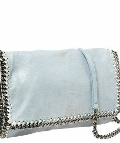 Best deal ⌛ Stella McCartney Sky Blue Faux Leather Falabella Shoulder Bag For 👩 Women 🛒 -Stella McCartney Shop luxury women stella mccartney used handbags p388784 006