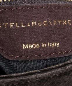 Top 10 💯 Stella McCartney Brown Snake Embossed Velvet Flap Shoulder Bag For 👩 Women 💯 -Stella McCartney Shop luxury women stella mccartney used handbags p390711 001