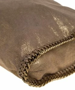 Best Sale 🎉 Stella McCartney Beige Shimmering Faux Leather Small Falabella Tote For 👩 Women ✨ -Stella McCartney Shop luxury women stella mccartney used handbags p392684 005