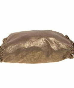 Best Sale 🎉 Stella McCartney Beige Shimmering Faux Leather Small Falabella Tote For 👩 Women ✨ -Stella McCartney Shop luxury women stella mccartney used handbags p392684 006