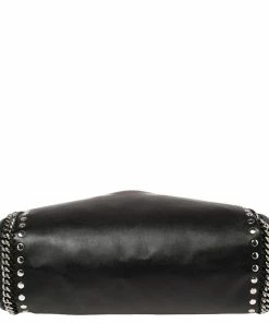 Budget ⭐ Stella McCartney Black Leather Falabella Tote Bag For 👩 Women 🧨 -Stella McCartney Shop luxury women stella mccartney used handbags p395222 004