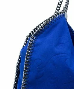 Best reviews of 😉 Stella McCartney Blue Suede Falabella Embossed Faux Shoulder Bag For 👩 Women 🤩 -Stella McCartney Shop luxury women stella mccartney used handbags p39573 006