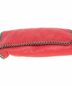 Best Pirce ❤️ Stella McCartney Chilli Red Faux Leather Falabella Crossbody Bag For 👩 Women 🔥 -Stella McCartney Shop luxury women stella mccartney used handbags p402759 1615647018 003