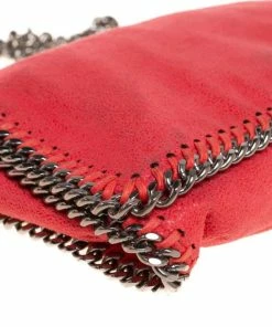 Best Pirce ❤️ Stella McCartney Chilli Red Faux Leather Falabella Crossbody Bag For 👩 Women 🔥 -Stella McCartney Shop luxury women stella mccartney used handbags p402759 1615647026 004