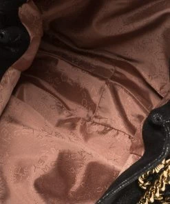 Promo ⌛ Stella McCartney Black Faux Leather Falabella Flap Shoulder Bag For 👩 Women ✨ -Stella McCartney Shop luxury women stella mccartney used handbags p407287 004