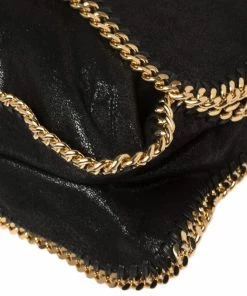 Promo ⌛ Stella McCartney Black Faux Leather Falabella Flap Shoulder Bag For 👩 Women ✨ -Stella McCartney Shop luxury women stella mccartney used handbags p407287 009