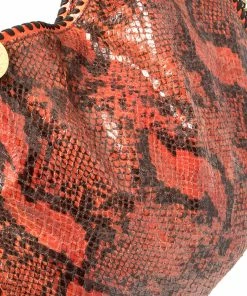 New 🎉 Stella McCartney Orange/Black Python Effect Faux Leather Falabella Tote For 👩 Women 💯 -Stella McCartney Shop luxury women stella mccartney used handbags p407721 007