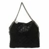 Wholesale 🤩 Stella McCartney Black Shimmery Faux Leather Small Falabella Tote For 👩 Women 🔥 -Stella McCartney Shop luxury women stella mccartney used handbags p410975 007