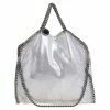 Flash Sale 🔥 Stella McCartney Silver Shimmery Faux Leather Small Falabella Tote For 👩 Women ✨ -Stella McCartney Shop luxury women stella mccartney used handbags p413192 008