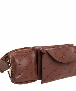 Buy 🔥 Stella McCartney Brown Monogram Faux Leather Utility Belt Bag For 👩 Women ⌛ -Stella McCartney Shop luxury women stella mccartney used handbags p415402 009