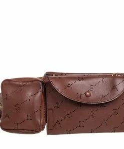Buy 🔥 Stella McCartney Brown Monogram Faux Leather Utility Belt Bag For 👩 Women ⌛
