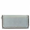 Promo 😉 Stella McCartney Blue Faux Leather Falabella Wallet For 👩 Women ⭐