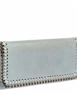 Promo 😉 Stella McCartney Blue Faux Leather Falabella Wallet For 👩 Women ⭐ -Stella McCartney Shop luxury women stella mccartney used handbags p418884 003