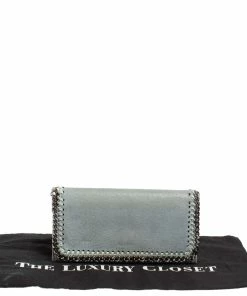 Promo 😉 Stella McCartney Blue Faux Leather Falabella Wallet For 👩 Women ⭐ -Stella McCartney Shop luxury women stella mccartney used handbags p418884 005