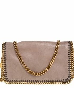 New โค๏ธ Stella McCartney Dark Beige Faux Suede Falabella Crossbody Bag For ๐ฉ Women ๐