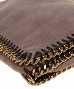 New ❤️ Stella McCartney Dark Beige Faux Suede Falabella Crossbody Bag For 👩 Women 😍 -Stella McCartney Shop luxury women stella mccartney used handbags p418962 009