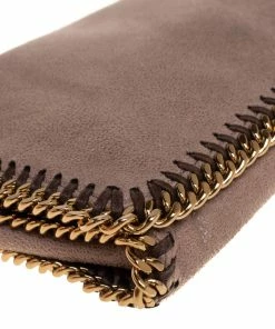 New ❤️ Stella McCartney Dark Beige Faux Suede Falabella Crossbody Bag For 👩 Women 😍 -Stella McCartney Shop luxury women stella mccartney used handbags p418962 011