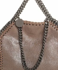Best Pirce ⌛ Stella McCartney Metallic Beige Faux Leather Tiny Falabella Shoulder Bag For 👩 Women 🛒 -Stella McCartney Shop luxury women stella mccartney used handbags p424938 006