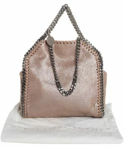 Best Pirce ⌛ Stella McCartney Metallic Beige Faux Leather Tiny Falabella Shoulder Bag For 👩 Women 🛒 -Stella McCartney Shop luxury women stella mccartney used handbags p424938 009