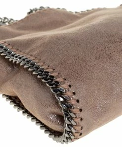 Best Pirce ⌛ Stella McCartney Metallic Beige Faux Leather Tiny Falabella Shoulder Bag For 👩 Women 🛒 -Stella McCartney Shop luxury women stella mccartney used handbags p424938 010